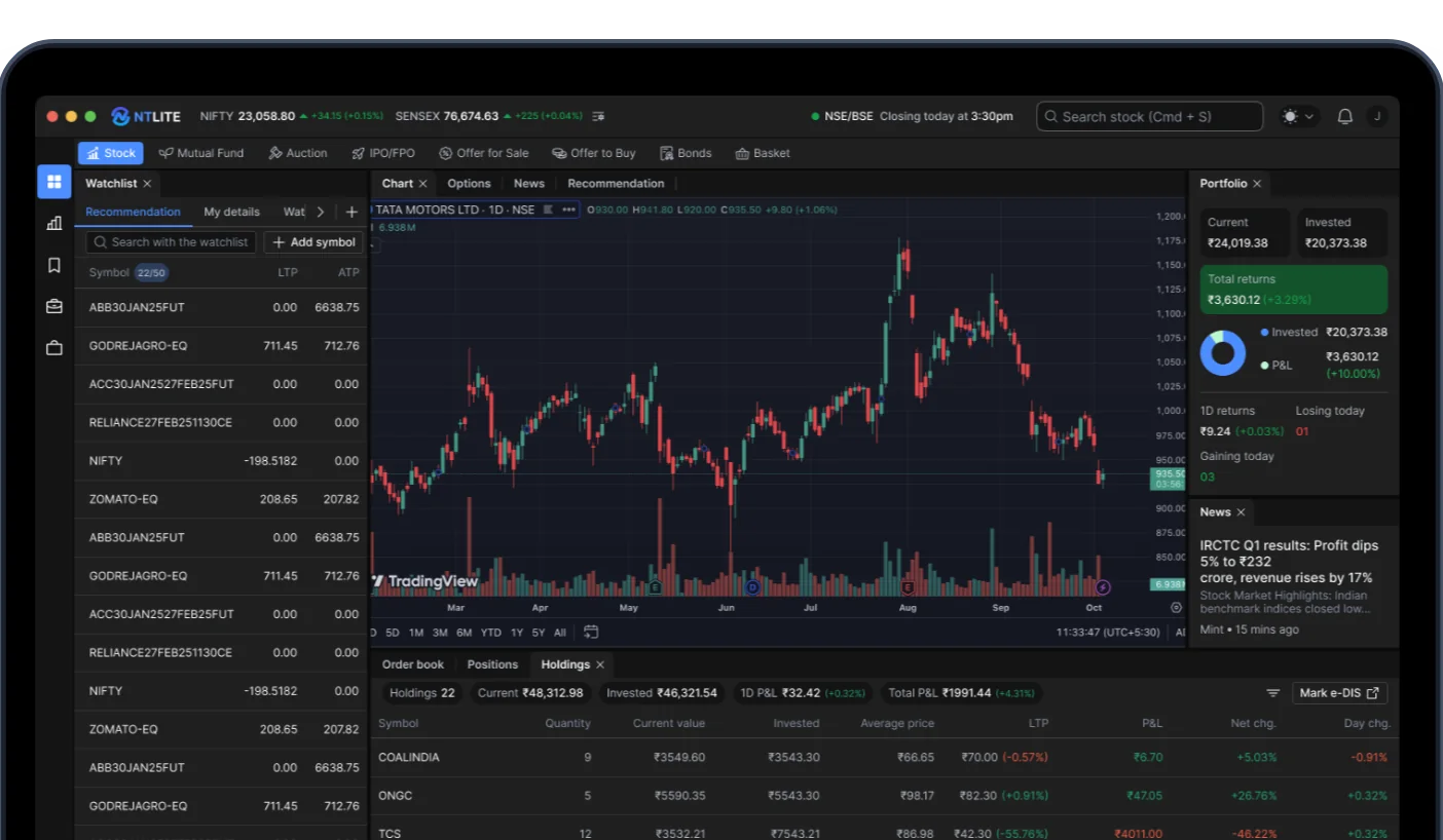 Redesigned NEST Trader dashboard on a laptop