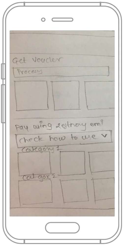 Hand-sketched wireframe 2